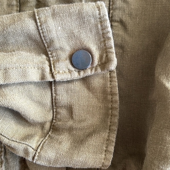 Zara linen utility style jacket with tassels - Picture 4 of 6